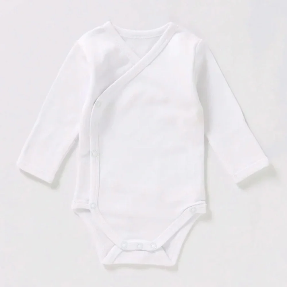 H&M Long Sleeve Wrap Over Bodysuit - White